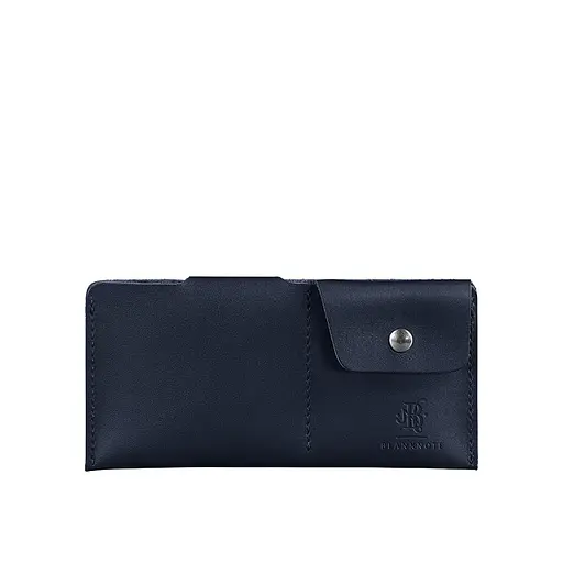 Кожаный портмоне-купюрник 8.0 темно-синий - фото 6