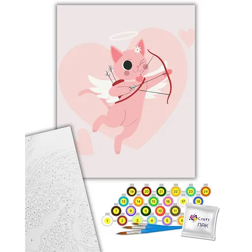 Картина за номерами "Хвостатий Купідон" Art Craft 16515-AC 40x50 см - фото 2