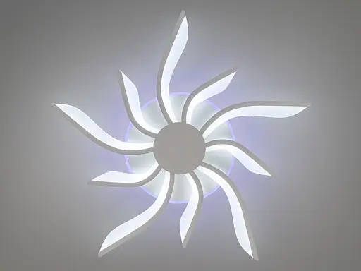 Оригінальна світлодіодна люстра з пультом, підсвіткою, 82W, біла - фото 2