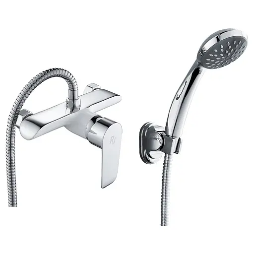 Смеситель для душа хром/белый Rj Fly RBZ084-5W Белый - фото 1