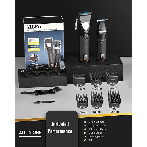 Професійний набір триммерів для волосся YiLFo для чоловіків - фото 5