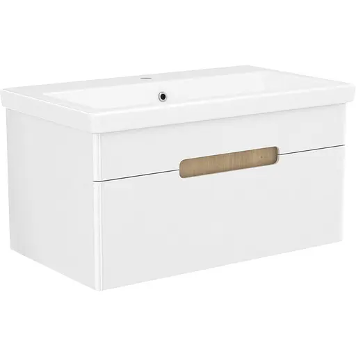 Тумба з умивальником Volle Solo 80 см Білий 1910.328007 - фото 1