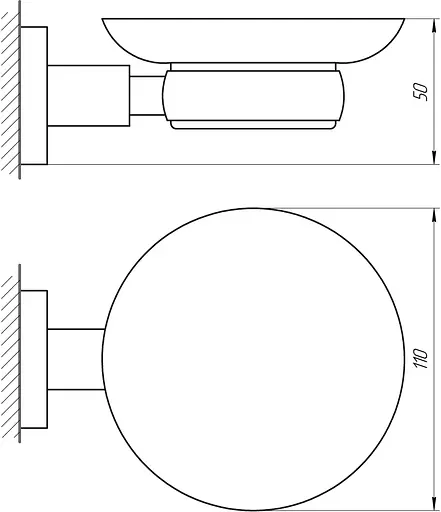 Мильниця Perfect Sanitary Appliances SP 8122, Хром - фото 2