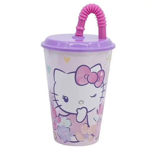 Стакан для дітей з трубочкою 430 мл Stor Hello Kitty (81730) - фото 1