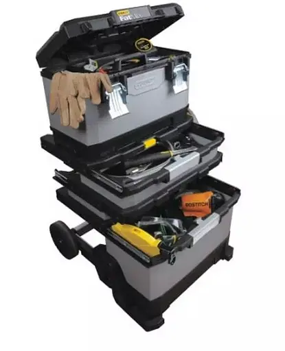 Ящик инструментальный Stanley Rolling Workshop многосекционный с колесами 89х57х39 cм (FMST1-75506) - фото 5