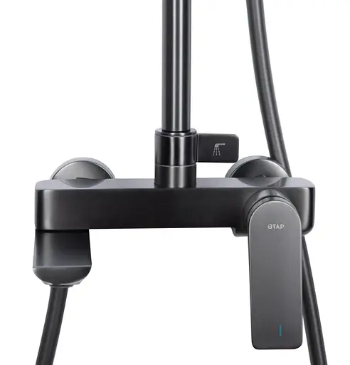 Душевая система универсальная Qtap Vlasta New Gunmetal Black PVD с изливом QTVLA111GMB45651 - фото 11
