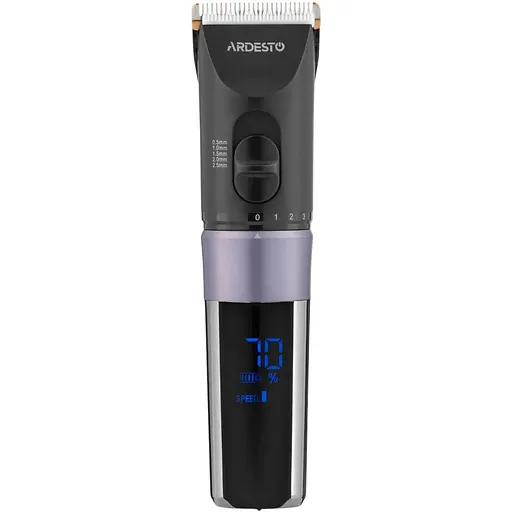 Машинка для стрижки Ardesto HC-Y40-DBS, сеть+аккум., насадок-4, титан. напиток + керамика, черный