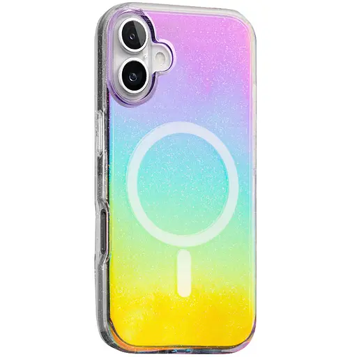Чохол Epik TPU Galaxy Sparkle MagFit для Apple iPhone 16, 6.1 Chroma+Glitter