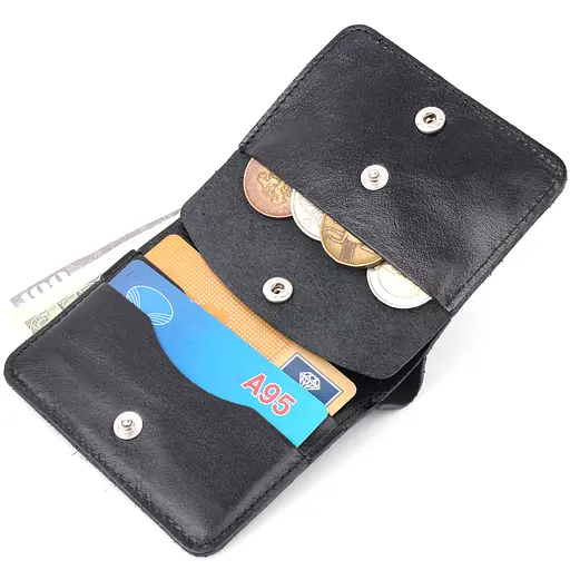 Кожаный портомный унисекс Shvigel 9.3х9.5х1.3 см acs0022800 - фото 4