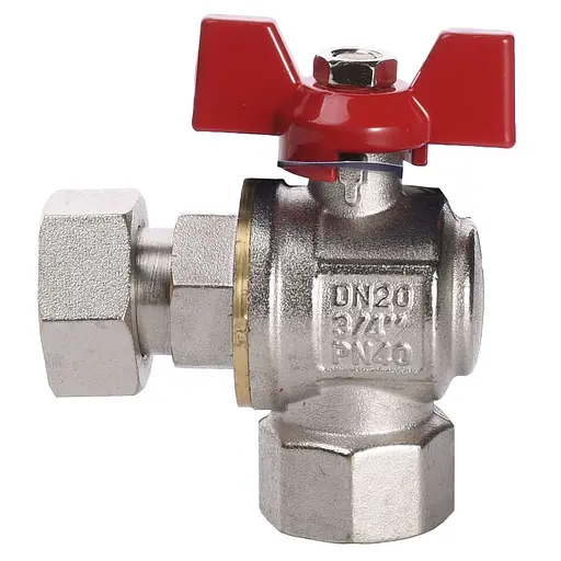 Кран кульовий кутовий з накидною гайкою Solomon 3/4″ ВВ PN40 160401 - фото 1