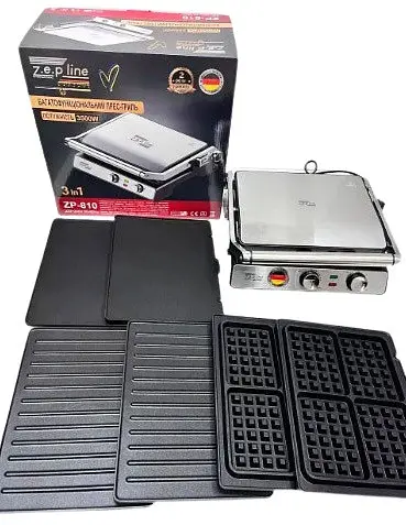 Многофункциональный гриль Zepline ZP-810 3в1 плоская поверхность 3500 Вт - фото 8