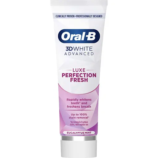 Зубна паста Oral-B 3D White Advanced Luxe Perfection Cвіжість М’яти та Евкаліпу 75 мл - фото 2