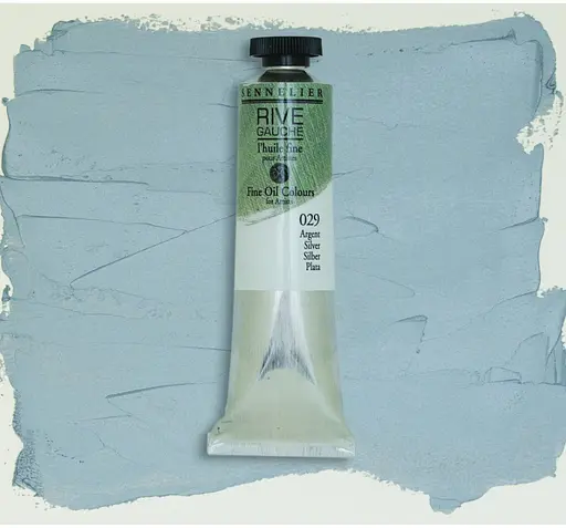 Масляная краска Rive gauche 40 мл, Серебряный (Silver) - фото 2