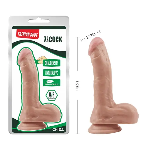 Фалоімітатор Fashion Dude 7.9 Inch Cock 20.5 см тілесний - фото 3