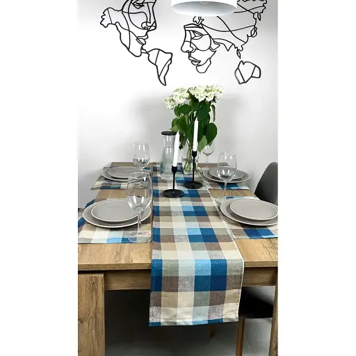 Серветки водовідштовхуючі 30х40 см 4 шт. Шахматка синя