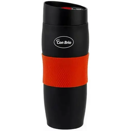 Термос Con Brio CB-366-SV нержавіюча сталь чорний із червоною вставкою 500мл - фото 1