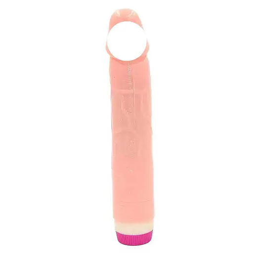 Гибкий вагинальный вибратор с реалистичными деталями для женщин бежевый - фото 1