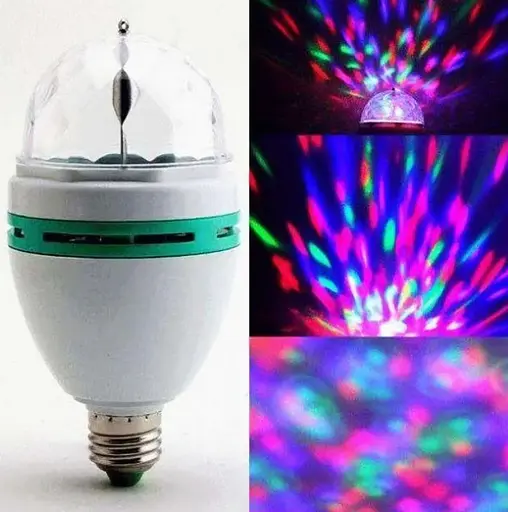 Диско шар светильник светодиодный WD-055 диско лампа в патрон E27 стробоскоп для вечеринки - фото 2