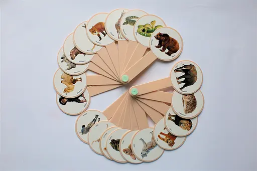 Віяло Дикі тварини, 20 тваринок, 2 шт. в упаковці