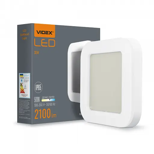 LED светильник ART IP65 квадратный VIDEX 30W 5000K - фото 1