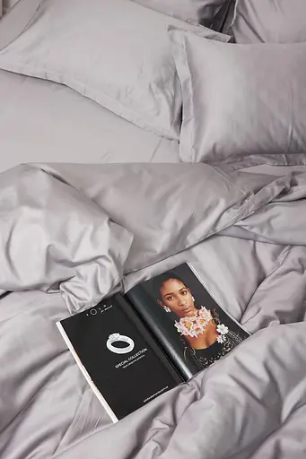 Комплект постільної білизни Moon&Star двоспальний 175х210 см наволочки 2х50х70 см Smoke Satin Premium - фото 4