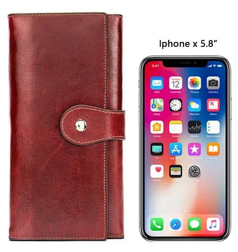 Женский кожаный кошелек Vintage 9.5х19х3 см acs0018213 - фото 3