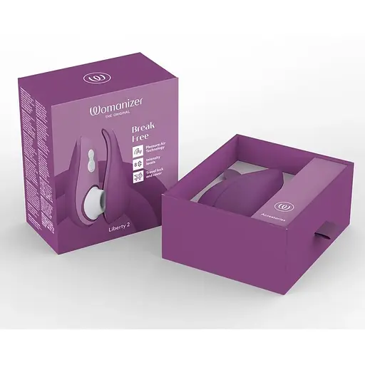Вакуумний стимулятор Womanizer Liberty 2 Purple, Фіолетовий - фото 8