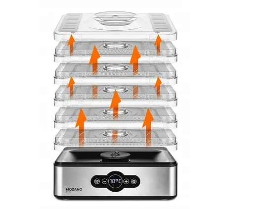 Сушилка дегидратор для пищевых продуктов грибов и фруктов Mozano Dehydrator 400 Вт - фото 7
