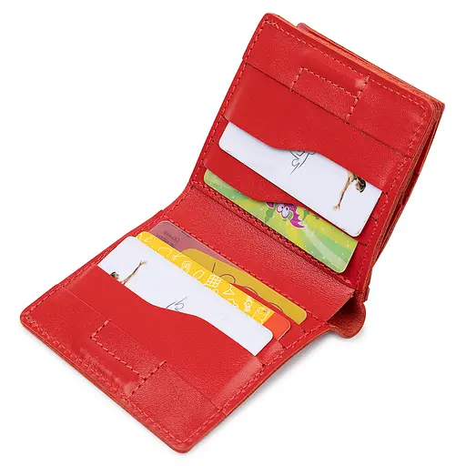 Женское кожаное портмоне Grande Pelle 9.5х10х2 см acs0018783 - фото 3