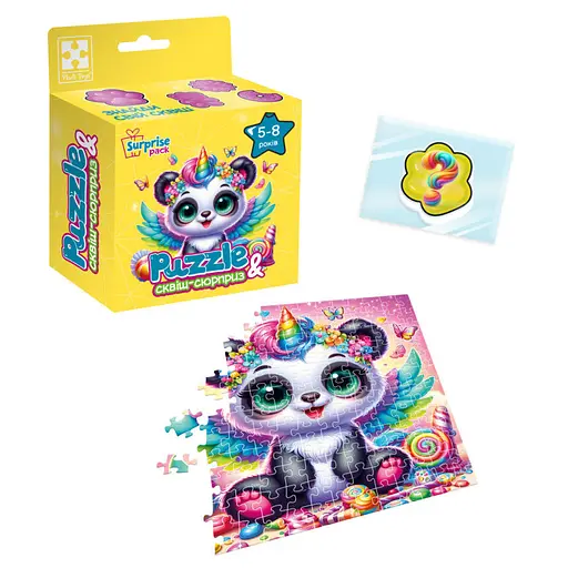 Дитячі пазли з сюрпризом "Панда-єдиноріжка" Vladi Toys VT 8030-09, 180 деталей - фото 2