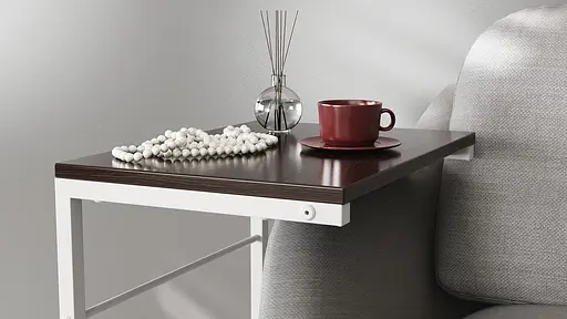 Столик Терри Ferrum-decor 650x440x330 Белый металл ДСП Венге Магия 16 мм (FRD-105314) - фото 2