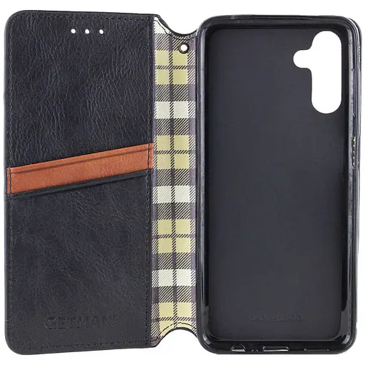 Кожаный чехол-книжка GETMAN Cubic (PU) для Samsung Galaxy A24 4G Черный - фото 4