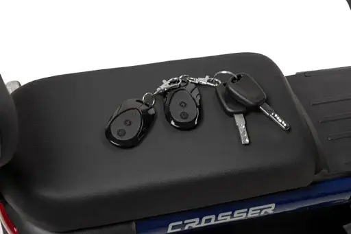 Електроскутер Двомісний Crosser CR2 (800W, 60V, 24Ah, графенові АБК) Синій - фото 7