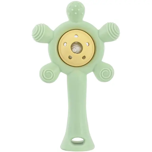 Прорезыватель Baby Team силиконовый с погремушкой (4039) - фото 1