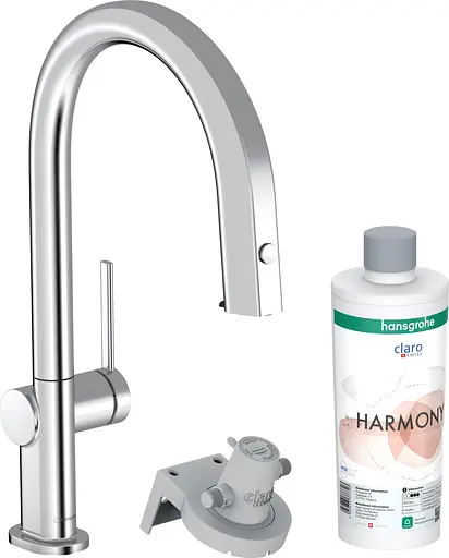 Смеситель для кухни Hansgrohe Aqittura M91 FilterSystem 210 1jet pull-out Sbox сет с Harmony 76800000 хром - фото 1