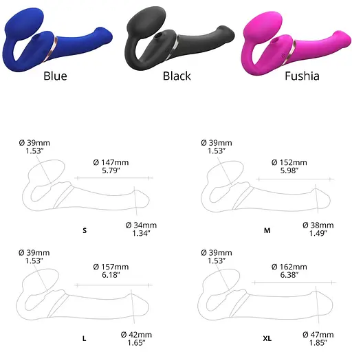 Безремінний вібрострапон Strap-On-Me MULTI ORGASM Black S - фото 5