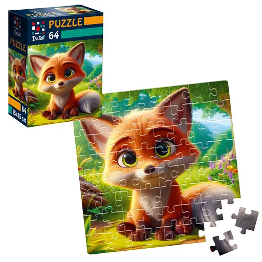 Пазли De.tail Допитливе лисеня, 64 деталі, DT1234-07