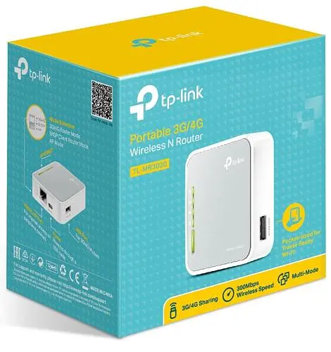 Роутер TP-Link TL-MR3020 Wi-Fi 802.11n до 150 Mb/s 1x10/100 Mb/s RJ45 10/100Mb/s - фото 3
