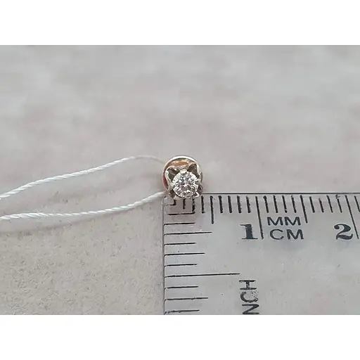 Золотые серьги-пуссеты ЮЗ "Багет" с бриллиантами. 62632 - фото 4