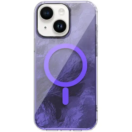 Чохол TPU Epik Shiny Mountain (MagFit) для Apple iPhone 14/13 (6.1) Purple - фото 1