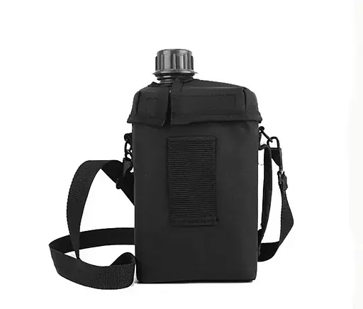 Тактическая фляга для воды 2 л с чехлом Черная - фото 5