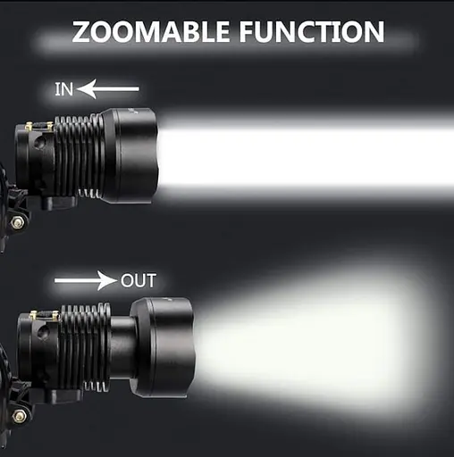 Фонарь аккумуляторный налобный WD RB-161 на голову мощный яркий LED P90 ZOOM зум - фото 3