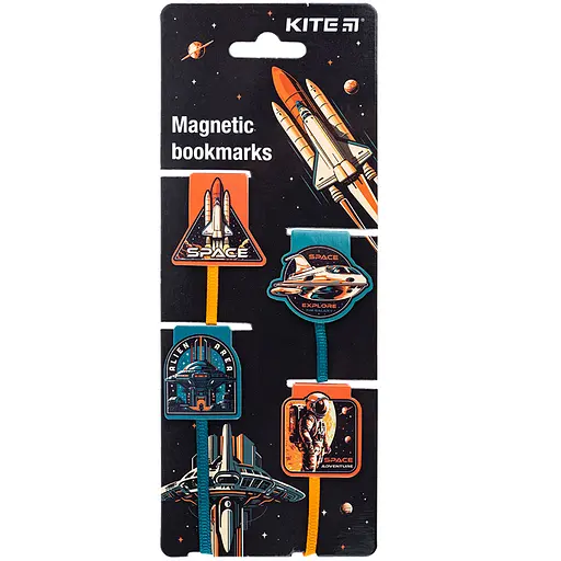 Набор закладок-лясе Kite Space магнитные (K24-497)