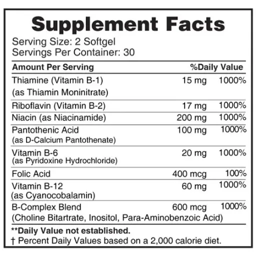 Витамины Earths Creation Vitamin B Complex 60 софт гель (1091-817 488) - фото 2