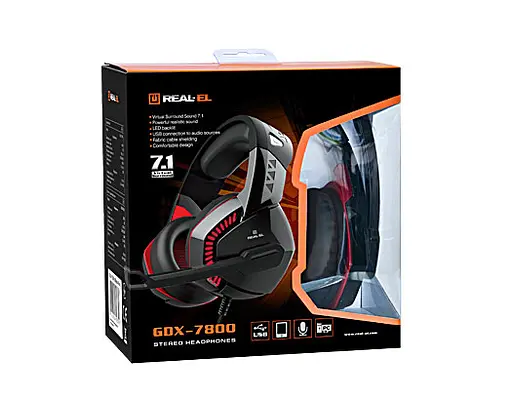 Игровые наушники с микрофоном REAL-EL GDX-7800 - фото 4