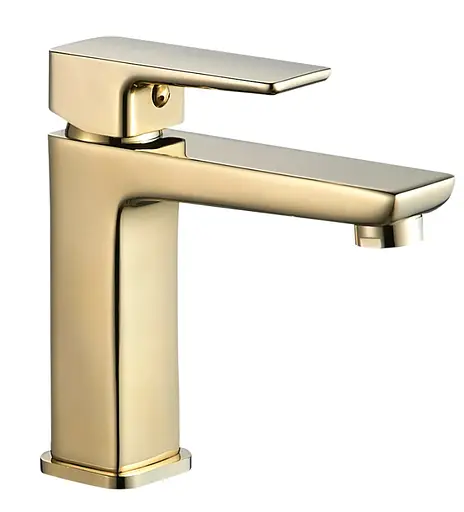 Смеситель для умывальника Rea Orix низкий gold REA-B6163 Золотой - фото 4