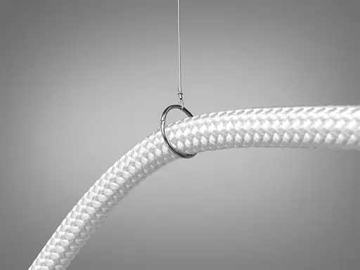 Современная светодиодная люстра шланг мощностью 22W, цвет-черный хром. - фото 4