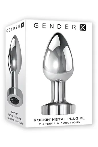 Анальна пробка Gender X Rockin Metal Plug XL 10.5 см (срібляста) - фото 5