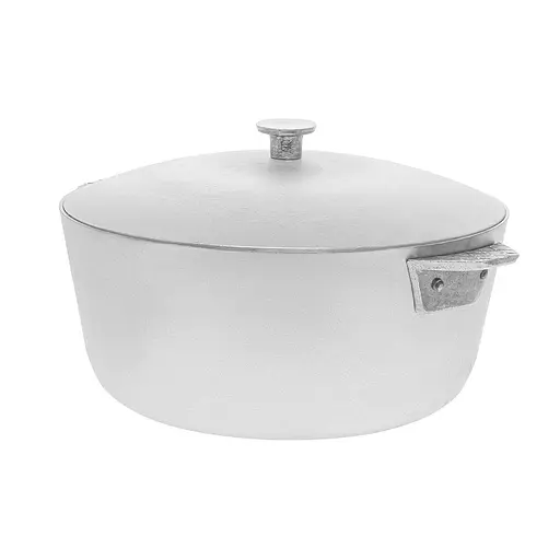 Кастрюля алюминиевая с крышкой 2.5 л, Полімет Серый 83860 - фото 1