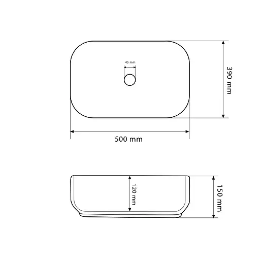 Умивальник VBI Palermo white gold Edge накладний VBI-012308, Золотий - фото 2